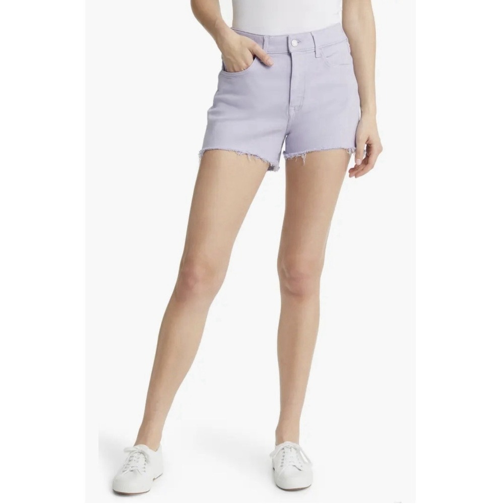 Mavi Purple Heather Rosie High Rise 90s Shorts Raw Hem Size 29 NWT